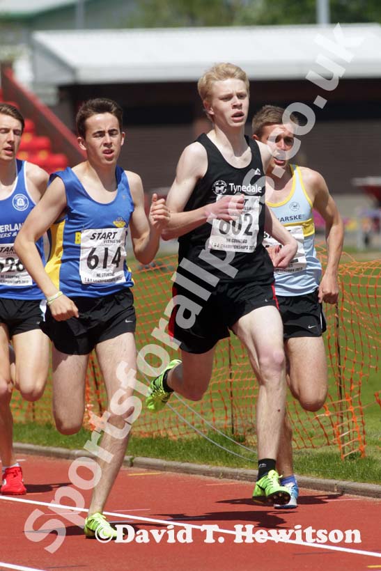 Jonathan Currie (Tynedale) under-20s 800 metres with a PB at the North Eastern Champs, Gateshead.